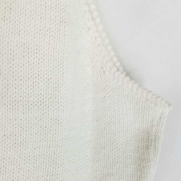 4th of July Grandma Knit Red White Blue Flag Sleeveless Cotton Blend Tank Top - Picture 7 of 11